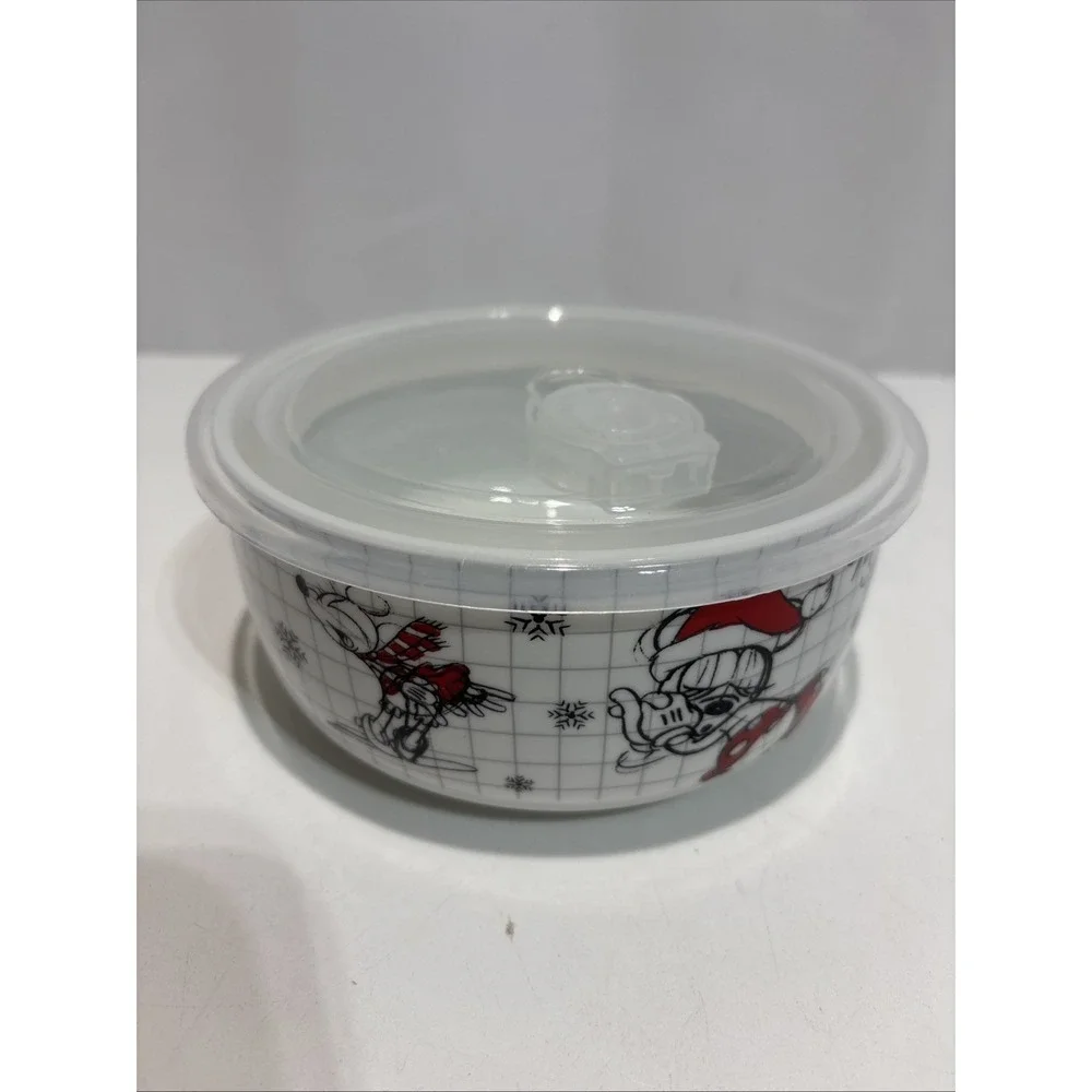 Christmas Disney Mickey & Minnie Mouse Sketchbook Ceramic Food Storage